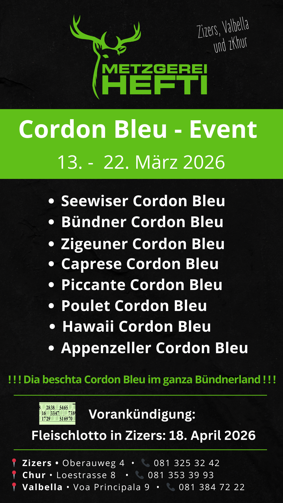 Metzgerei Hefti Cordon Bleu